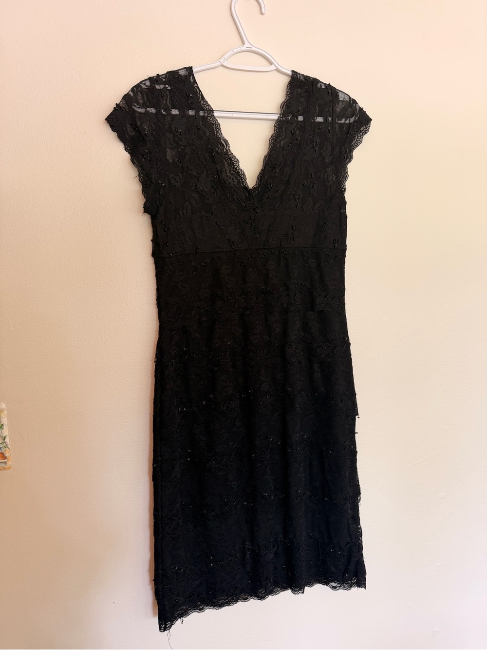 Marina black lace beaded dress size 12 - Picture 8 of 14